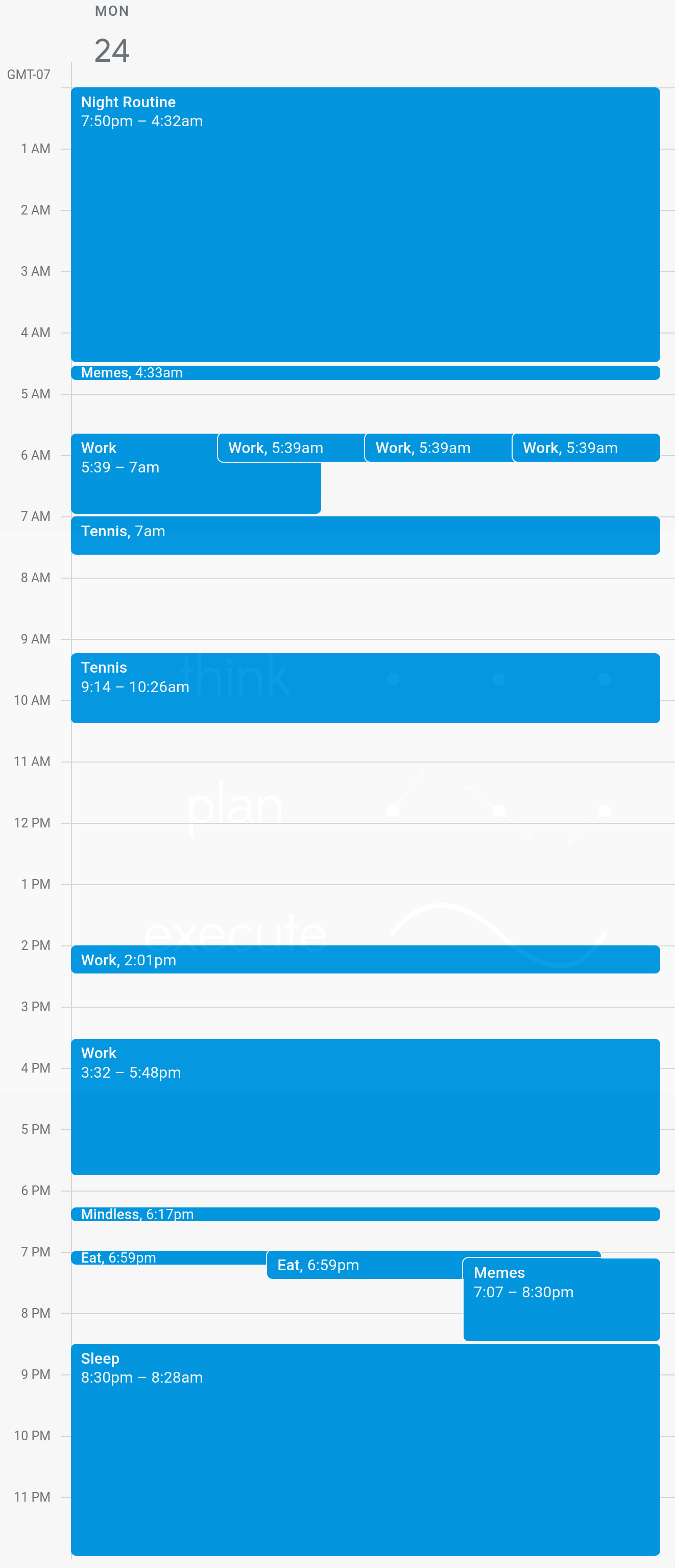 Mindless Data Calendar
Monday